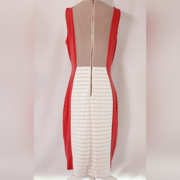 JAX sleeveless sheath dress with criss cross neck cut out - Picture 4 of 9